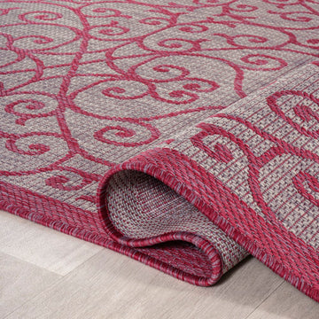 Madrid Vintage Filigree Textured Weave Indoor/outdoor Area Rug
